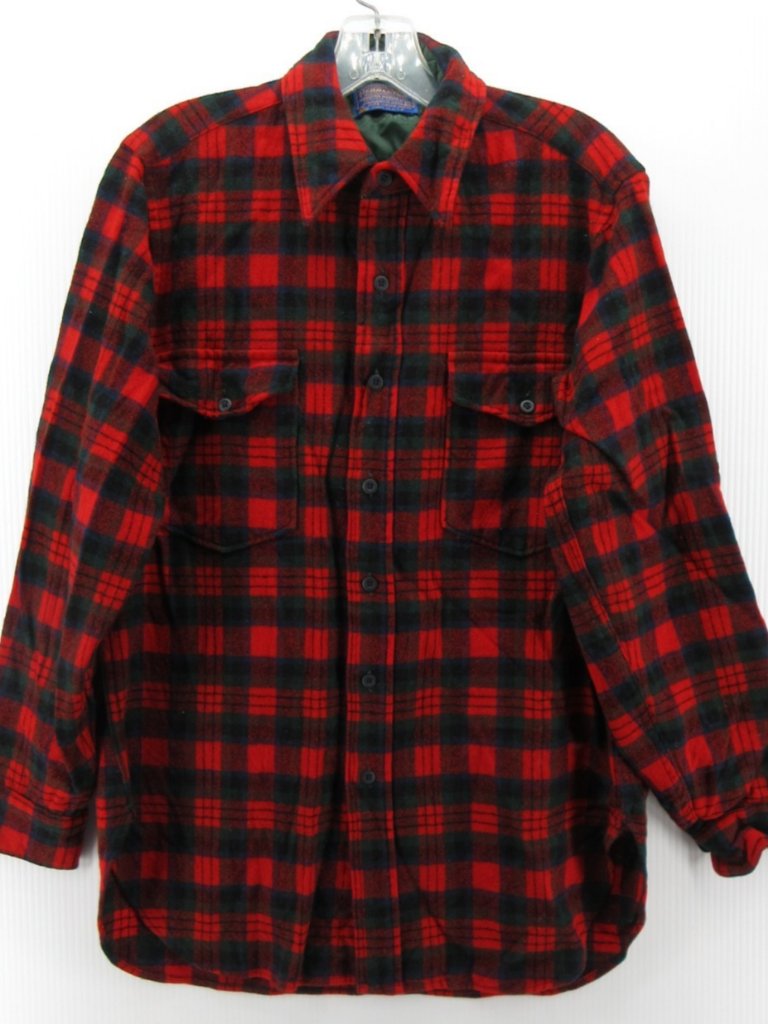 Vintage Pendleton Shirt 15 1/2 Virgin Wool Flannel Plaid Heritage Usa